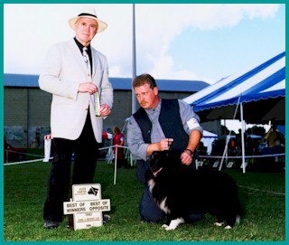 Rocky with our Handler in Canada , 